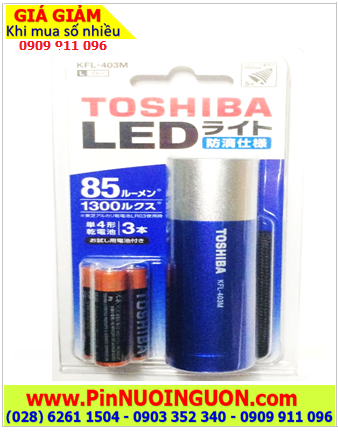 Toshiba KFG-403M; Đèn pin bóng LED Toshiba KFG-403M chính hãng (Kèm sẳn 3 viên Pin Toshiba AAA)